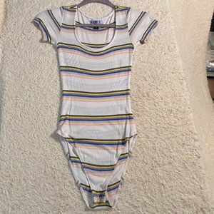 Vylette Striped One Piece bodysuit Size Sm